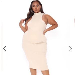 NEW! FashionNova Curve Nude top and matching skirt